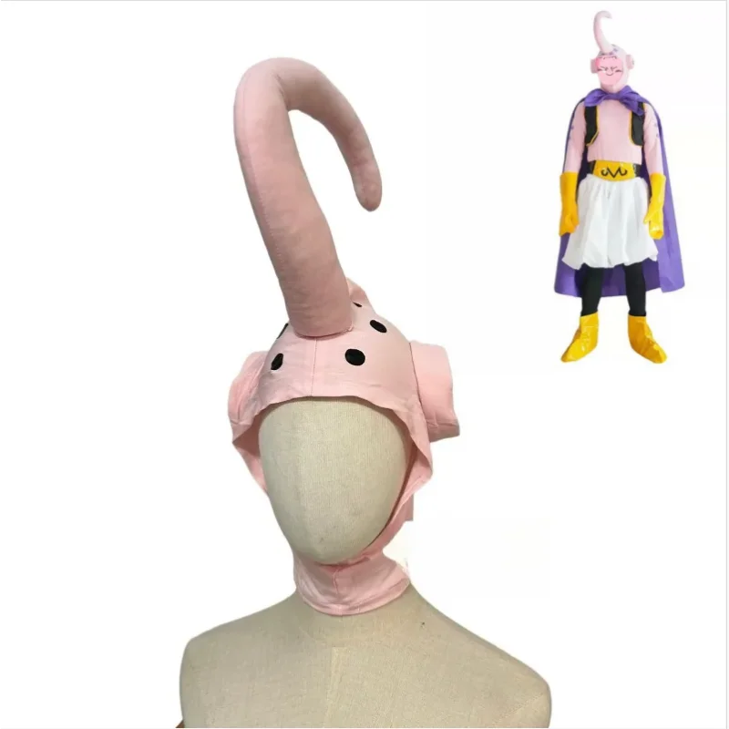 Vet Majin Buu Cosplay Masker Dragon Ball Anime Cos Hoofddeksel Halloween Kostuum Party Stage Performance Prop Unisex Kinderen Geschenken