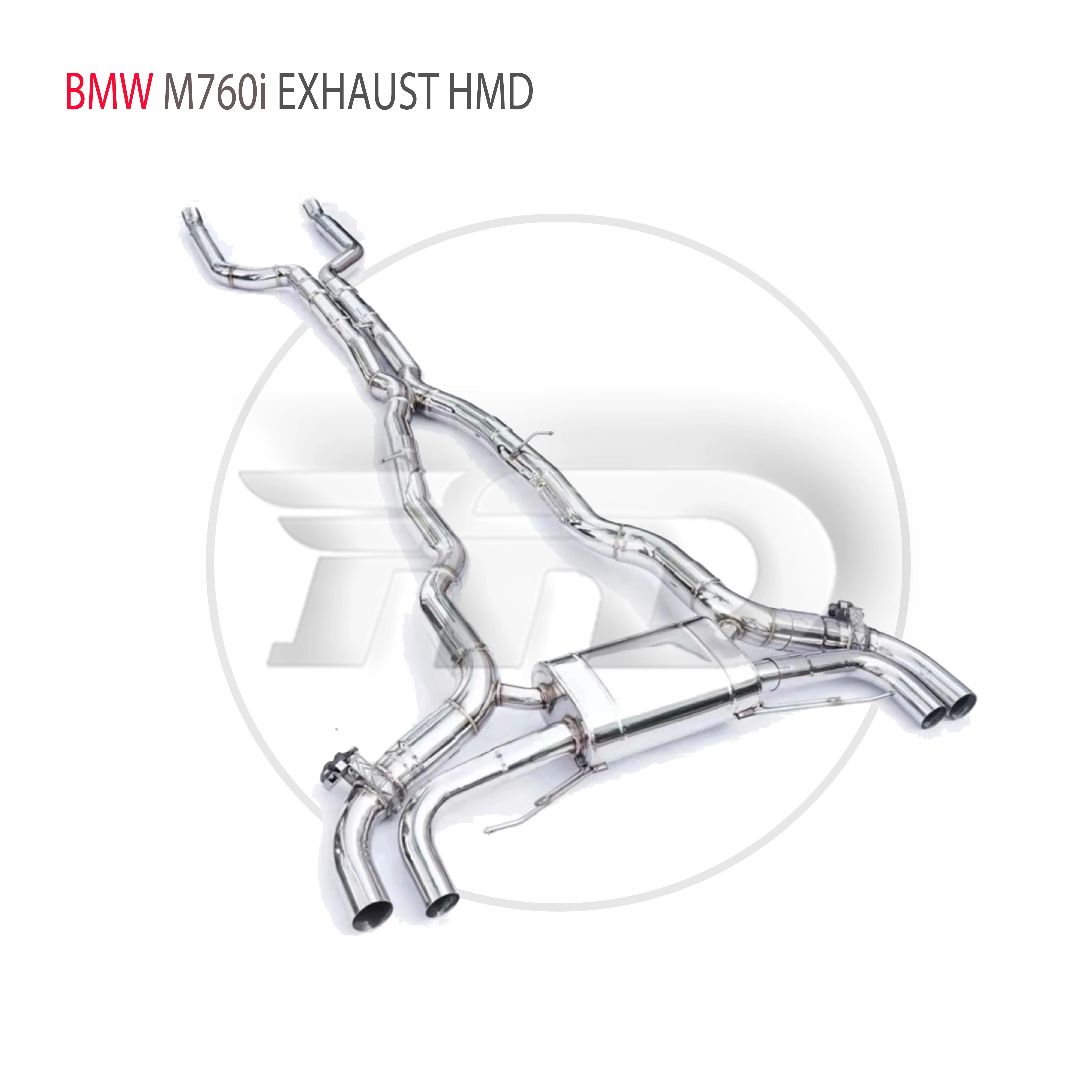 HMD Catback for BMW M760i G12 N74 6.6T Exhaust System Stainless Steel Performance Electronic Valve Pipe Mufflers Car Accessories