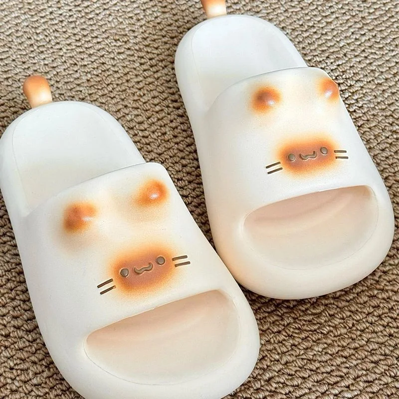 Nuevas Pantuflas de Gato para Mujer, Mules de Verano Ligeras, Sandalias de Interior Antideslizantes e Inodoras, Pantufla