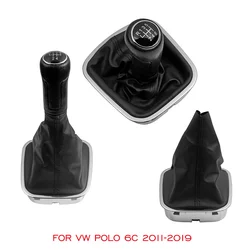 5/6 Speed Car Gear Shift Knob Lever Stick Gaiter Boot For Volkswagen VW POLO 6C 2011 2012 2013 2014 2015 2016 2017 2018 2019