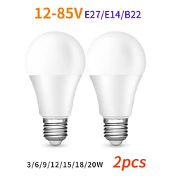 2 teile/los DC12-85V 3w 6w 9w 12w 15w 18w 20w led birne lampen e27 e14 b22 glühbirne smart ic hohe helligkeit lampada led bombillas