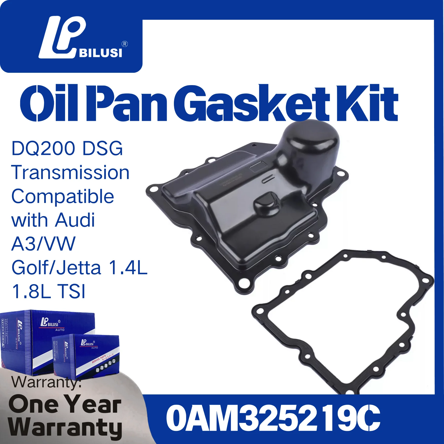 

DQ200 DSG Transmission Oil Pan Gasket Kit | Compatible with Audi A3/VW Golf/Jetta 1.4L 1.8L TSI (0AM325219C, 0AM/0CW 7-Speed)