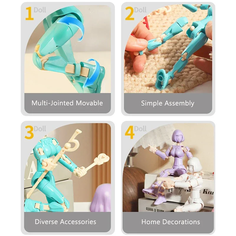 Maniquí con estampado 3D, figura de acción de chica de belleza mágica, adorno de Robot Shapeshift móvil multiarticulado para niños y adultos