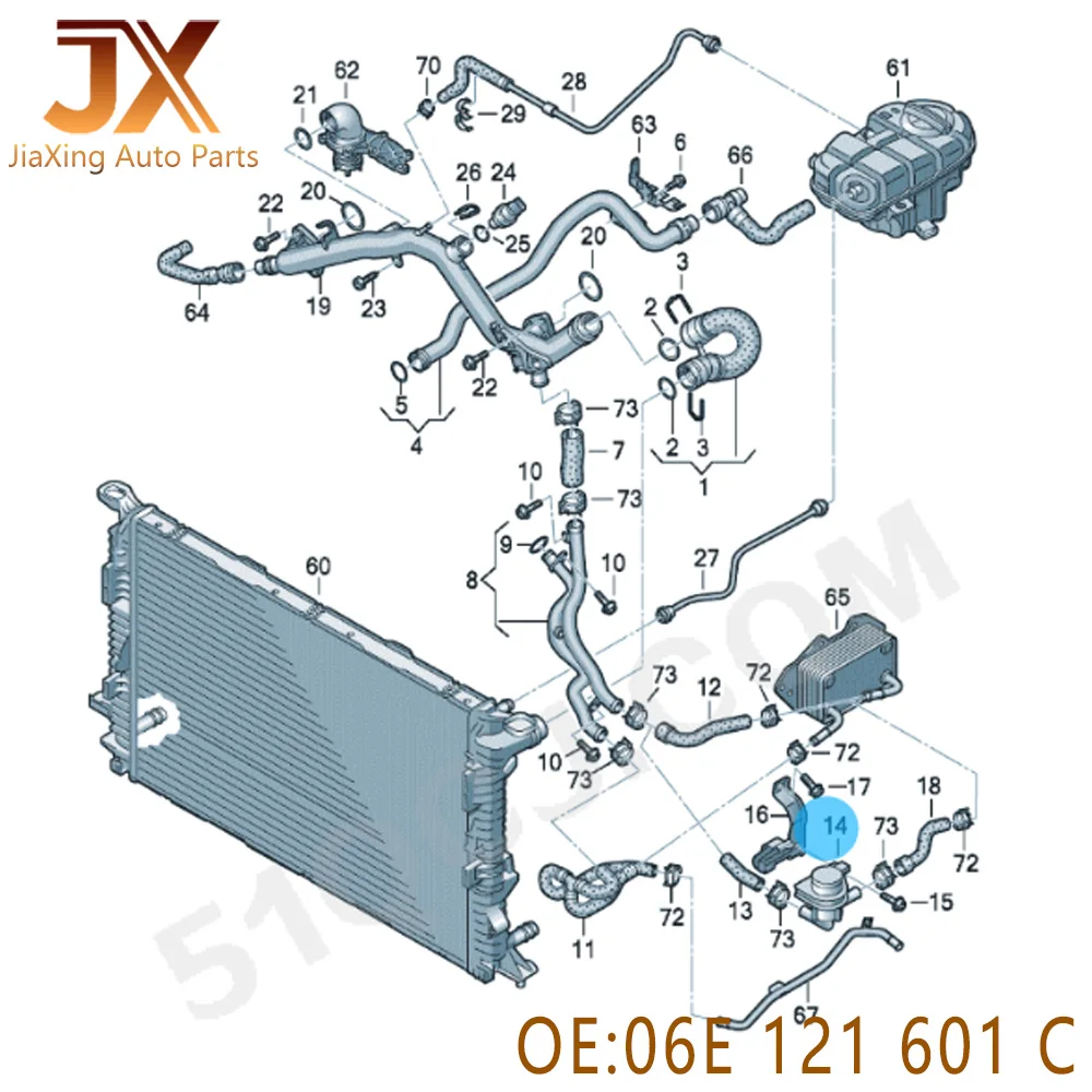 06e c Motor hilfs wasserpumpe für audi q7 a6 quattro a7 quattro a6 a7 06 e121601c – Detail 5