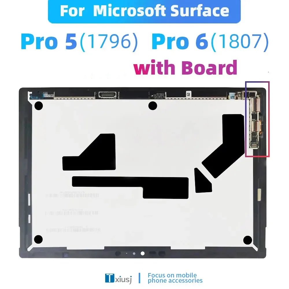 LCD Pro5 originale da 12.3 "per Microsoft Surface Pro 5 1796 Display LCD Touch Screen Digitizer Assembly Small Board muslimate Tools