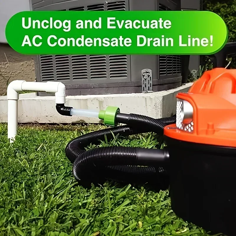 AC-Abflussreiniger - Shop-Vac-Adapter für HVAC-Kondensat- und Klimaanlagen-Verstopfungen - Universeller Nass-/Trockensauger-Aufsatz – Detail 5