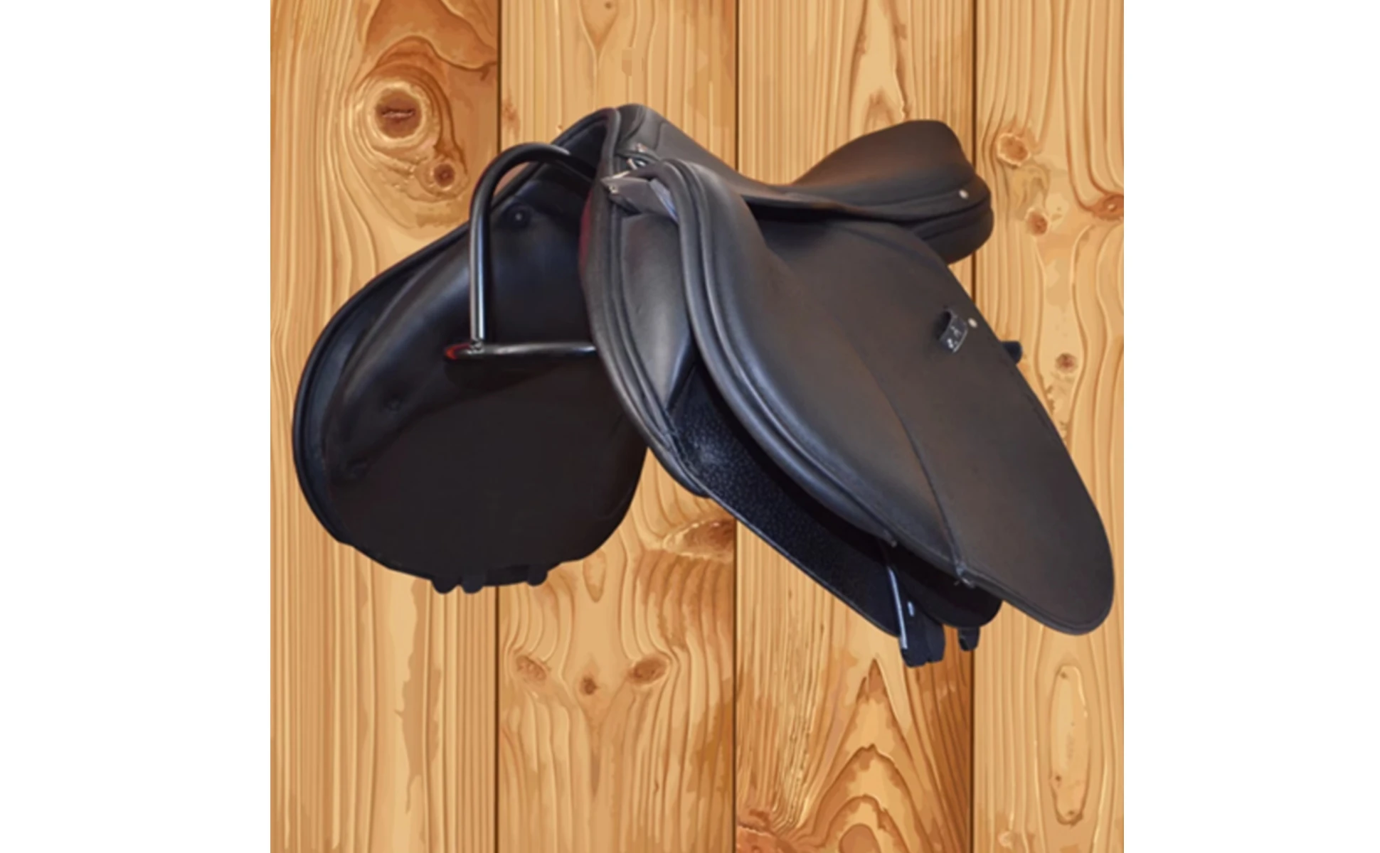 Wall-Mounted Saddle Rack Curved Support Black Metal Saddle Rack Space Saving Organizes Tack Room Wall-Mounted Saddle Rack Curved Support Black Metal Saddle Rack Space Saving Organizes Tack Room
