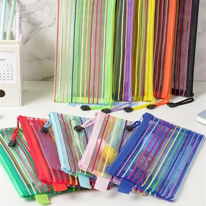 

U2JE 20 Pcs Zipper Bag Document Bag Mesh Zipper Bags for Classroom Organization