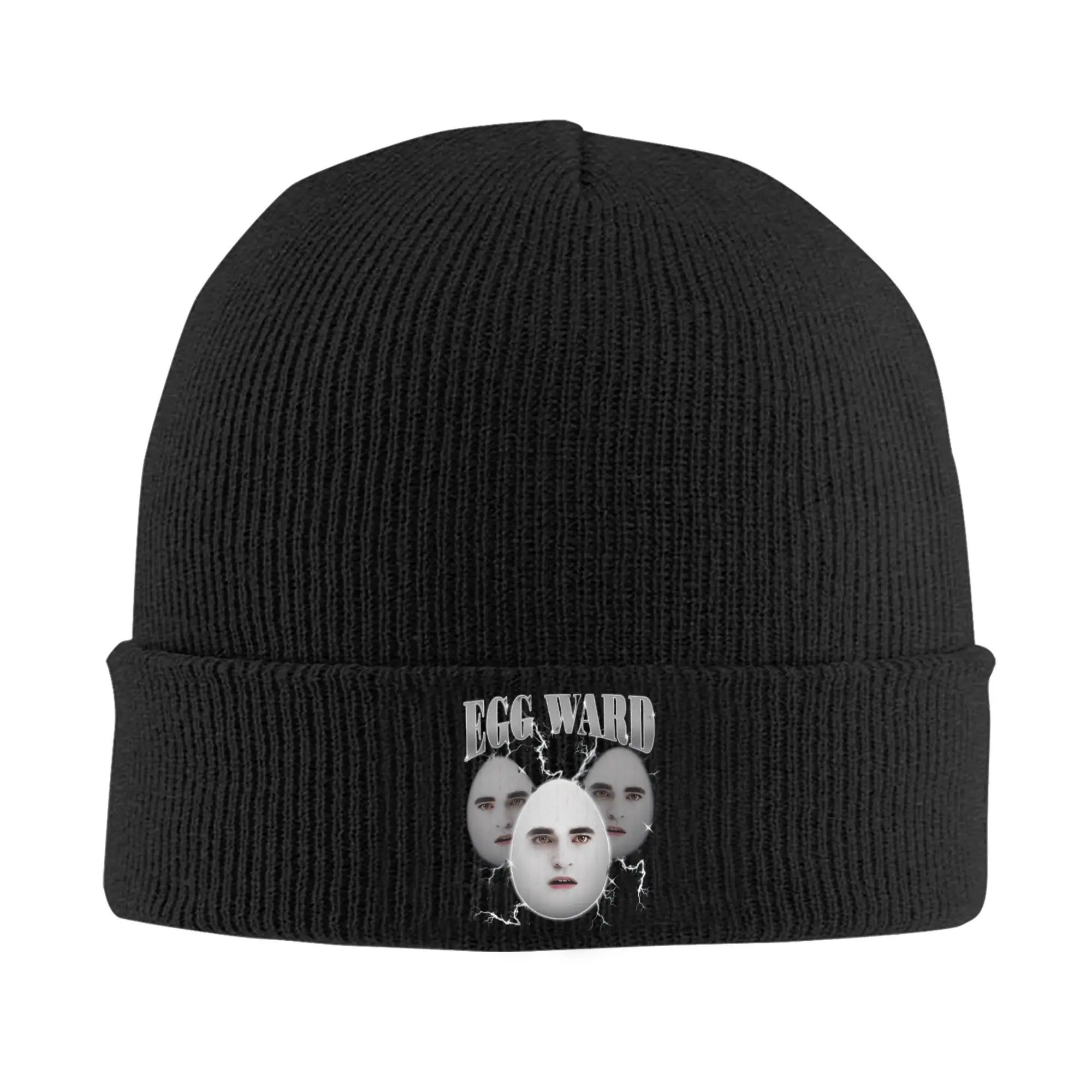 Twilight Eggward Edward Cullen Knitted Caps for Women Men Skullies Beanies Winter Hat Acrylic Meme Parody Humor Warm Cap