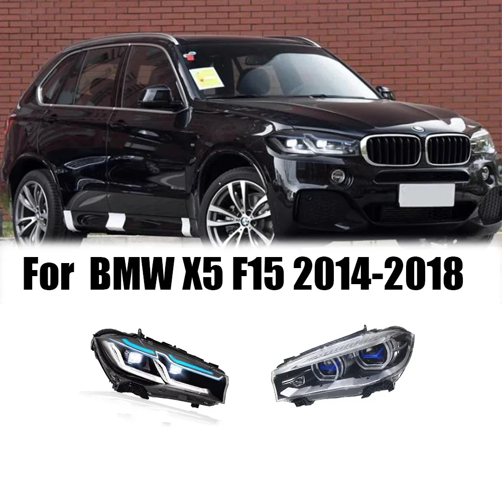 

Фара BMW X5 F15 2014-2018 автомобильный свет полностью светодиодное освещение DRL модная сборка фара аксессуары для указателей поворота
