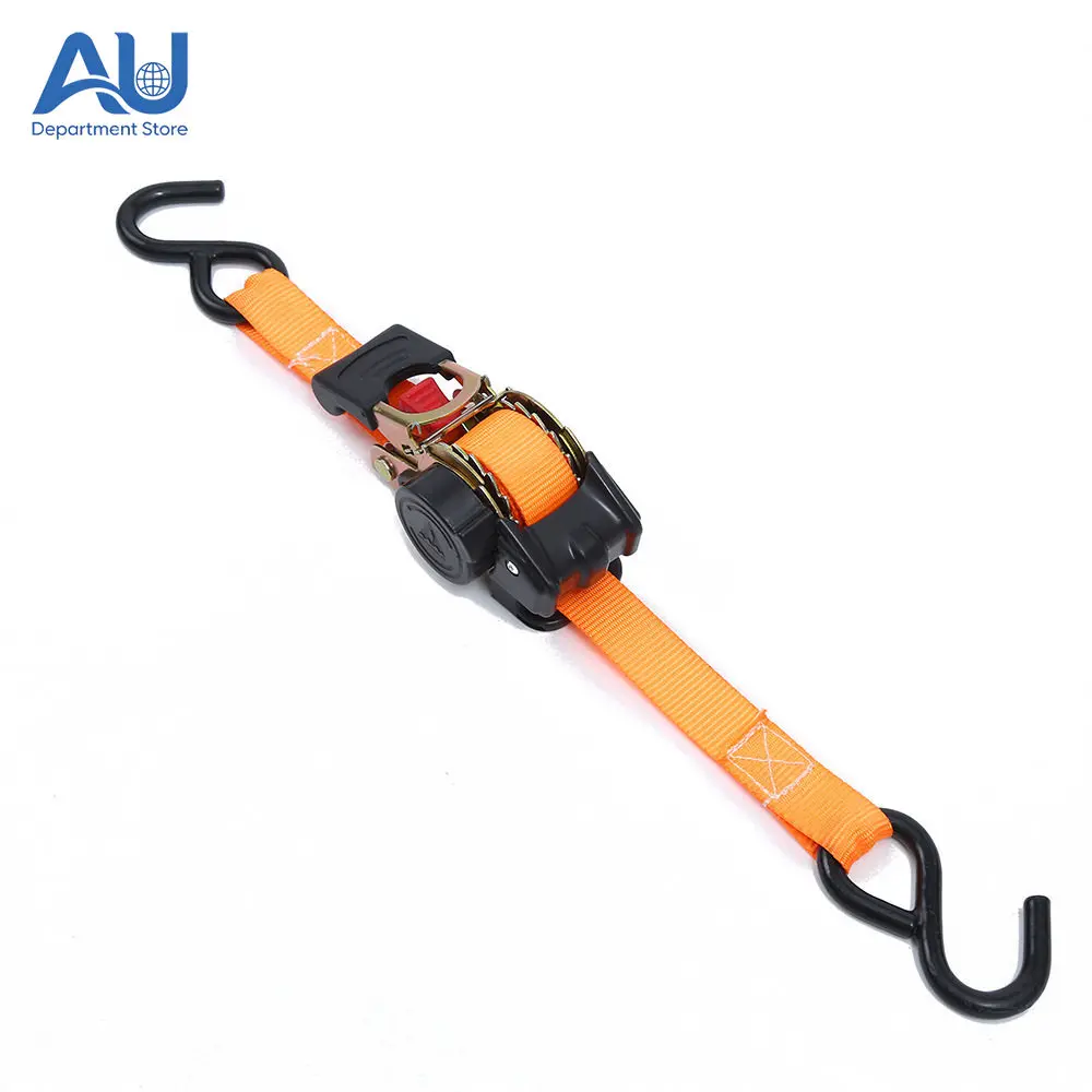 2M Automatic Shrink Bundle Tape Retractable Belts Luggage Securing Tensioner Retractable Auto Ratchet Strap For Auto Motorcycles