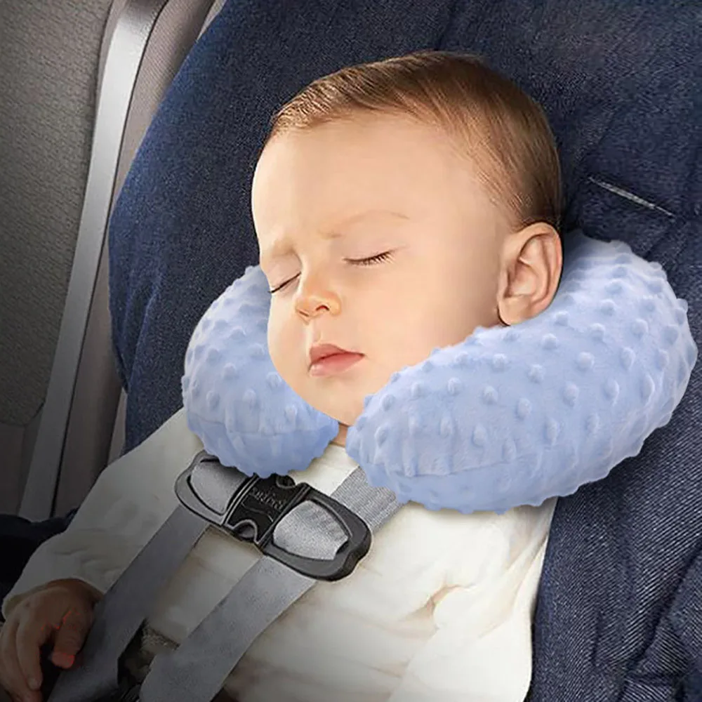 Baby Travel Inflatable Pillow Washable U-shaped Toddler Head Protector Safety Pad Cushion Back Portable Infant Security Pillows