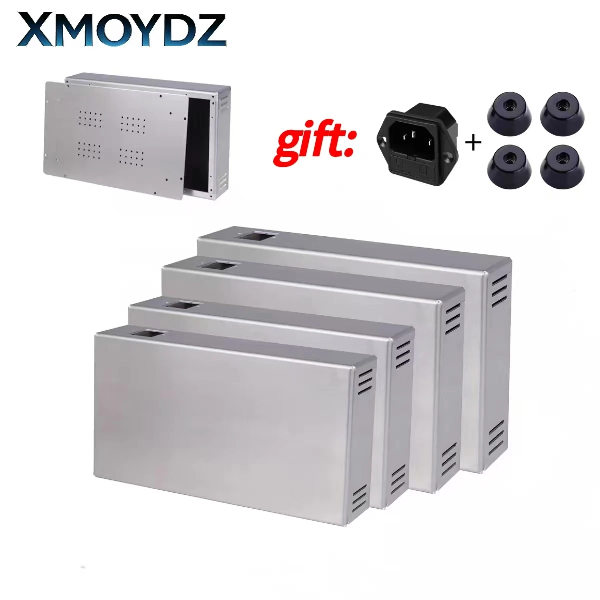 All Aluminum Vacuum Tube Amplifier Chassis EL34 386x300x70mm Preamp Headphone Amp Audiophile HiFi DIY Home Audio Enclosure Case