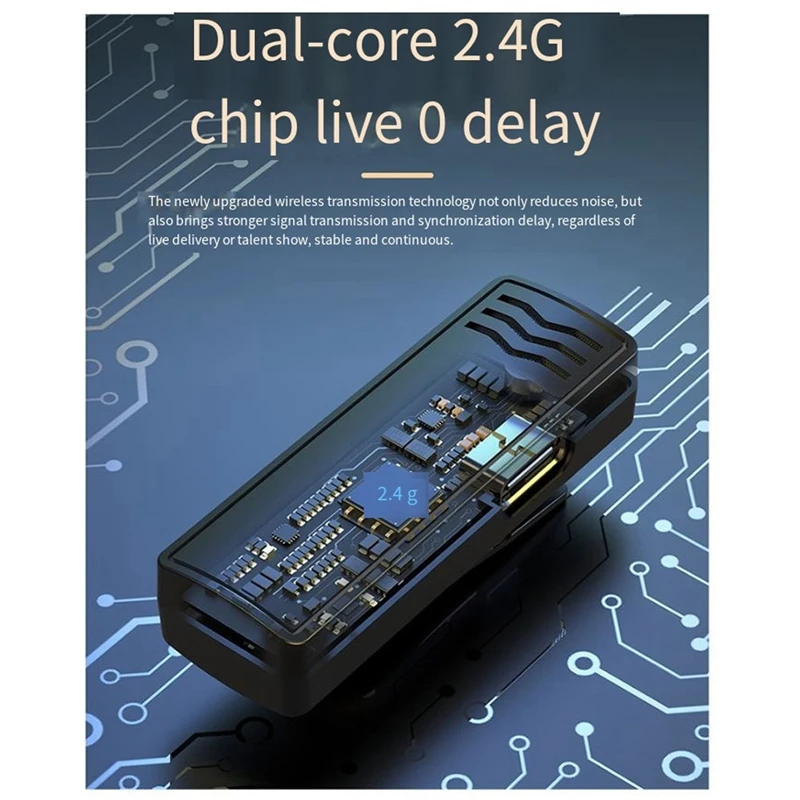New 2.4G Wireless Three In One Intelligent Audio Microphone Mini Outdoor Live Streaming Computer Microphone Live Vlog In