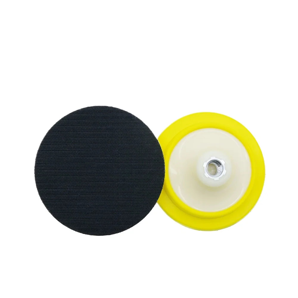 VOLODYMYR 5 Inch Bevel Edge Pneumatic Chassis Flocking Tray Round Backing Plate Sandpaper Self-Adhesive Backing Tray Soft Edge