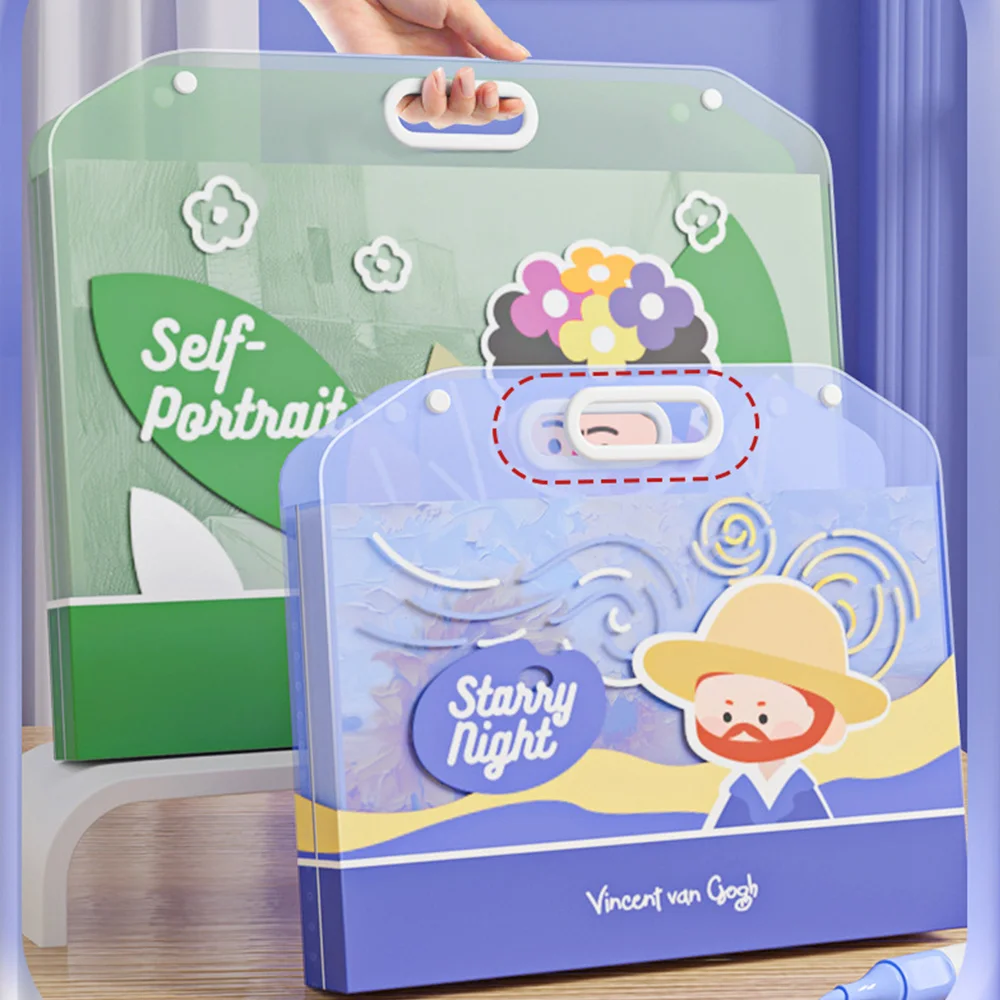 New 4K Storage Clip 8k Portable Storage Bag Paintings PP Folder