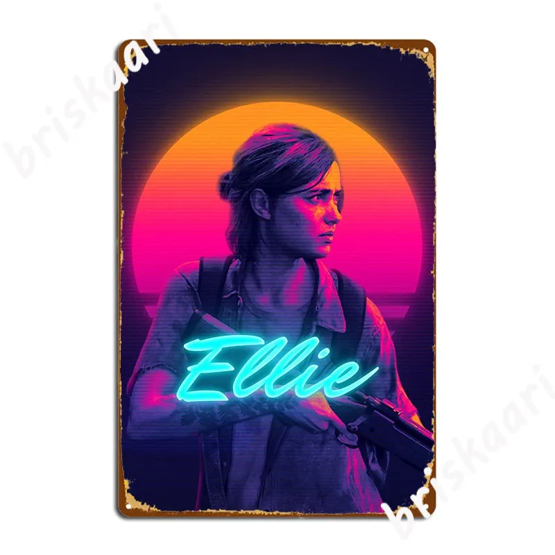 Ellie The Last Of Us Metal Sign Cinema Living Room Designing Club Bar Plates Tin sign Poster