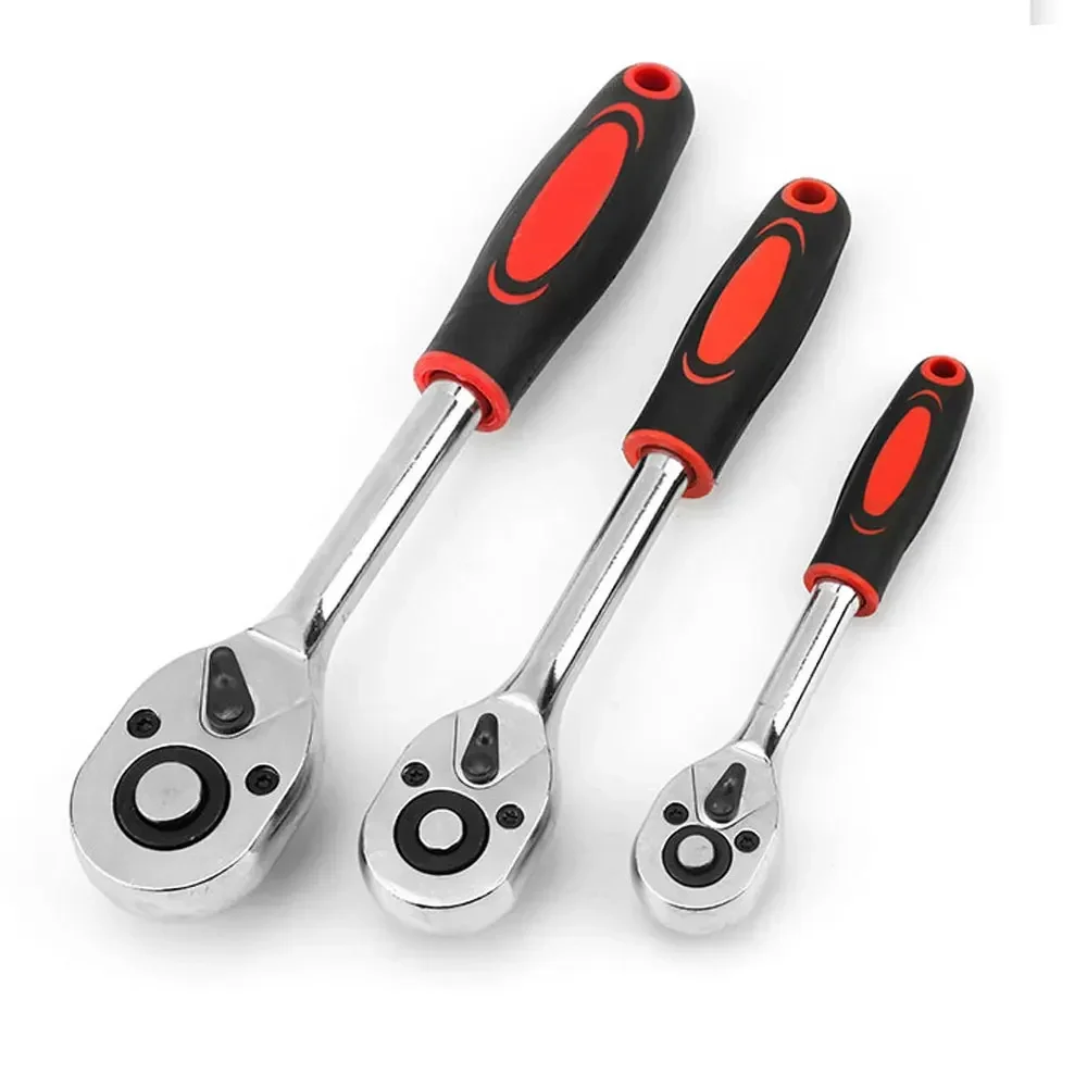 1/4 3/8 1/2 Inch Ratchet Wrench 24 Tooth Drive Ratchet Socket Wrench Tool automotive & motorcycle Multi-funtion DIY repair tools