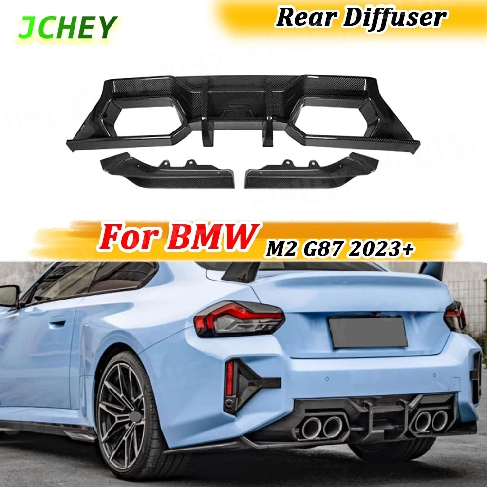 

JCHEY сухое углеродное волокно для BMW M2 G87 2023+, диффузор для заднего бампера со сплиттером, FRP, задний диффузор, подбородок, автомобильные аксессуары