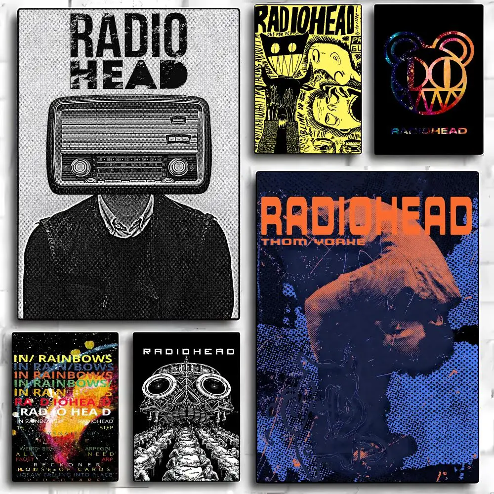 Hot Rock Band R-Radiohead Album Poster HD Art Sticky Wall Room Decor Home Waterproof Home Living Bar Aesthetic Decoration
