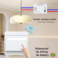 Electric Self-Powered Wireless Switch RF433 No Battery Kinetic Lignt Wall Switches Remote Control Interruptor for home 22V