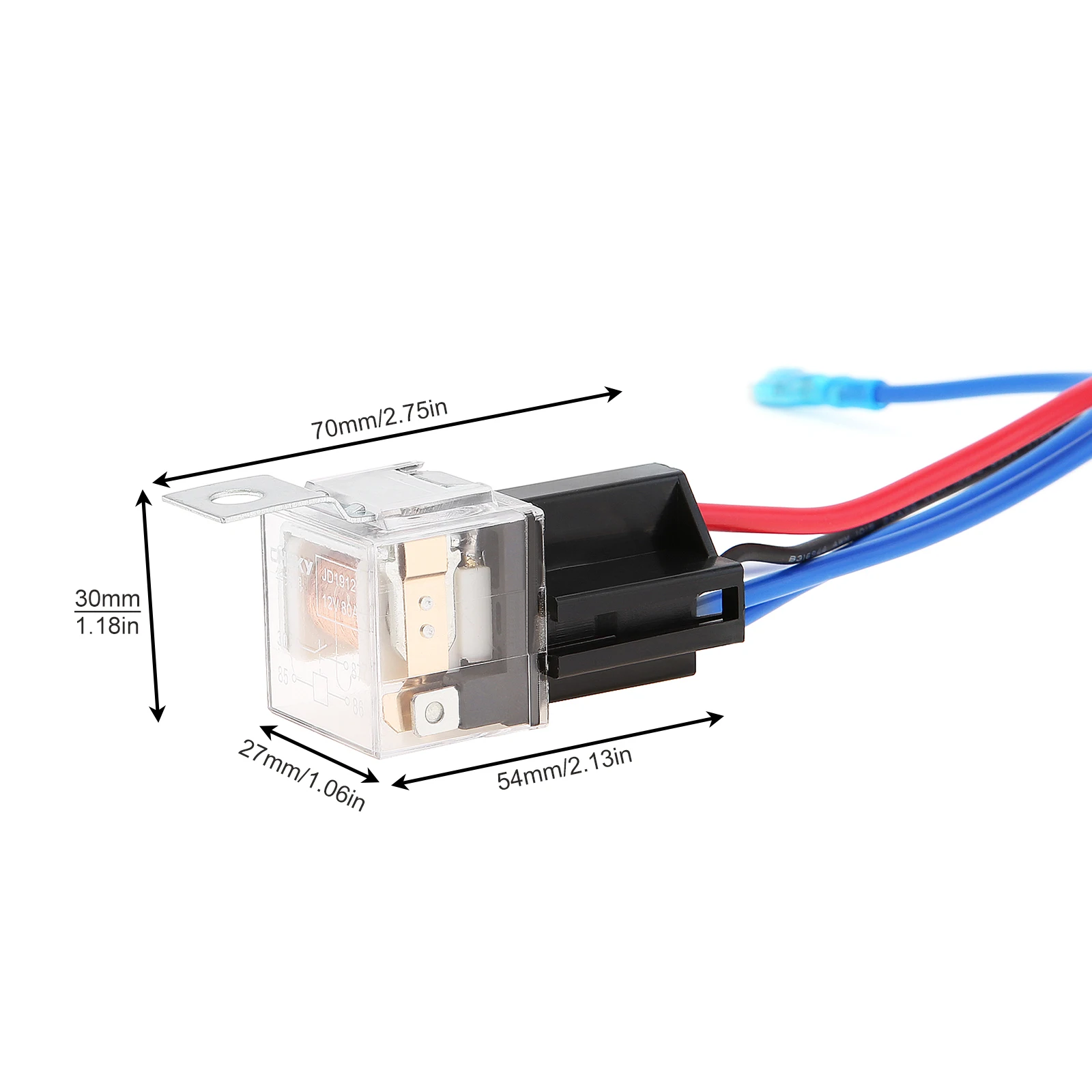 Car Snail Horn Wiring Harness Relay Kit for 12V Modification Blast Tone Horns with Bands, Durable Car Speaker Connecter