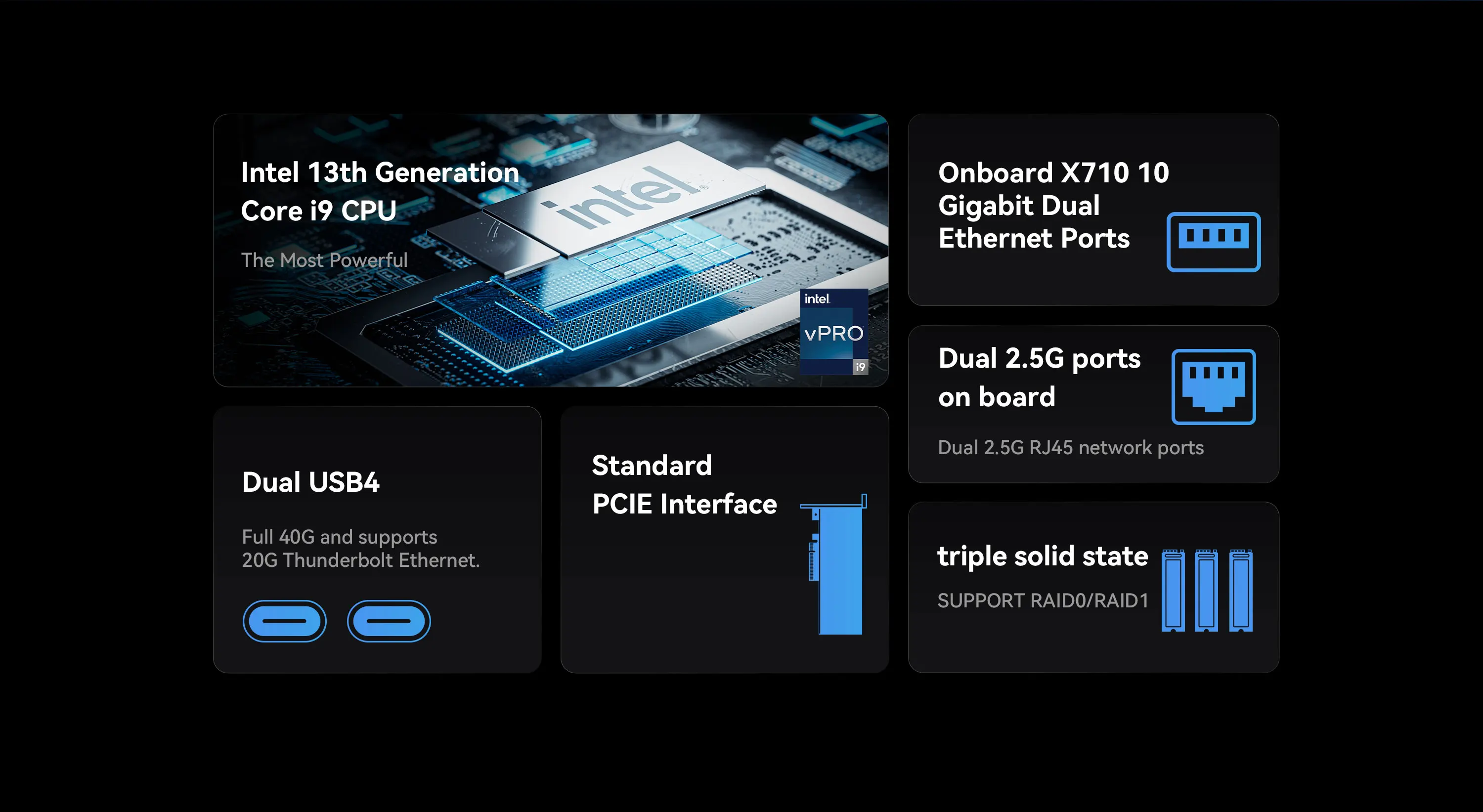 MINISFORUM 미니 PC MS-01, 인텔 i9 13 세대 윈도우 11 미니 컴퓨터, DDR5 5200Mhz vPro 엔터프라이즈 10 기가비트 이더넷 게이밍 PC