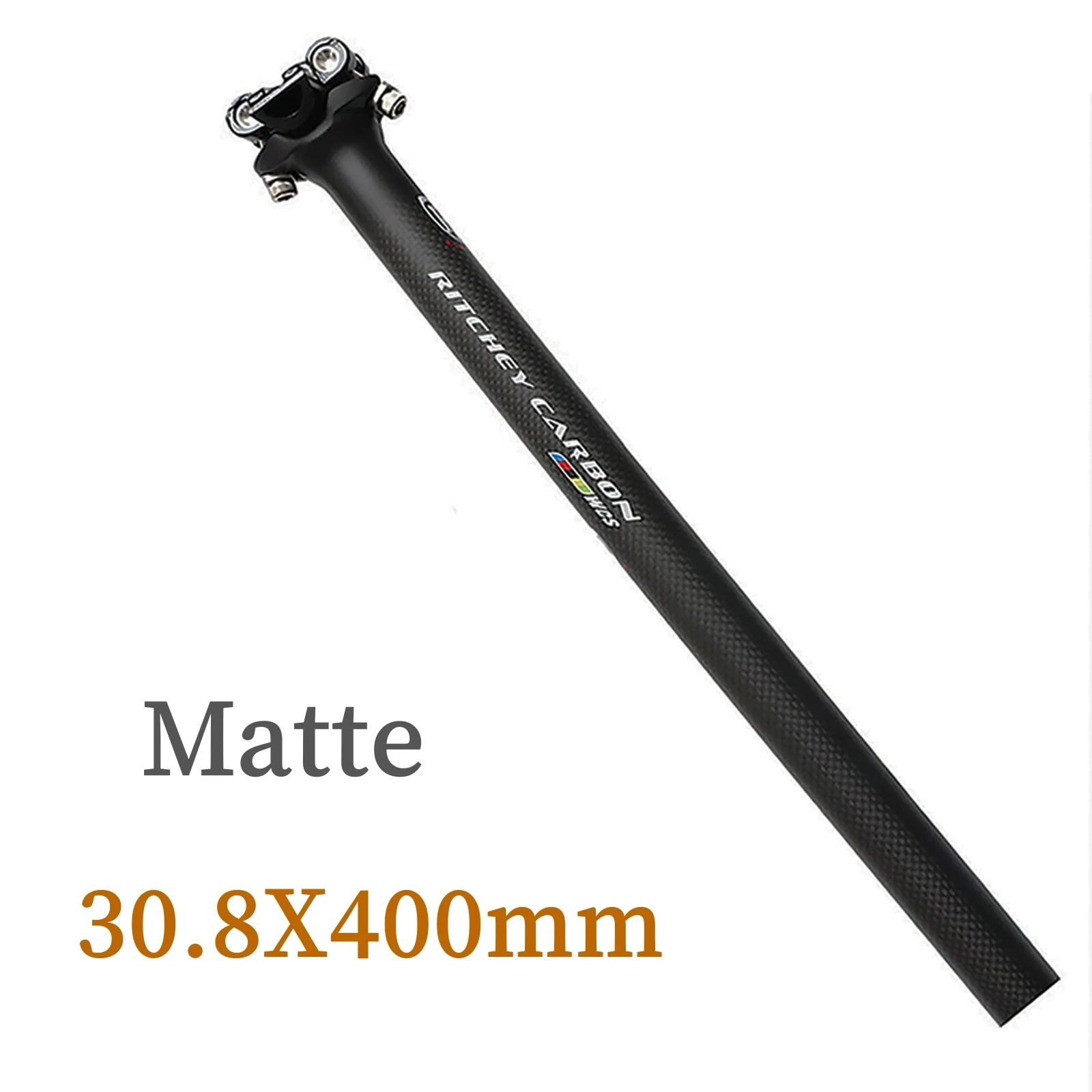 3K Carbonfaser-Fahrradsattelstütze 27,2/30,8/31,6mm MTB/Rennrad Carbonfaser-Sattelstütze 350/400/450mm