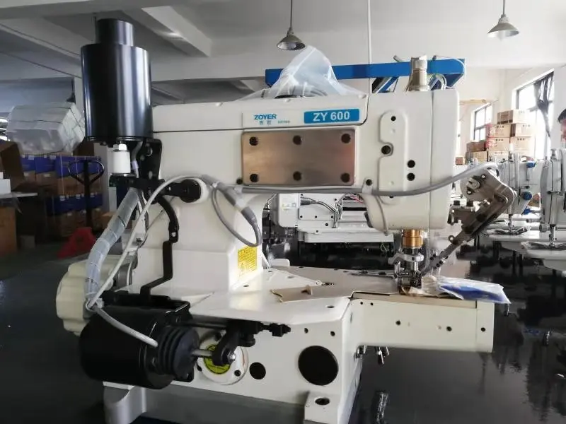 ZY600-35BBDA   small flat bed rollededdge stretch auto trimmer interlock sewing machine high speed industrial  