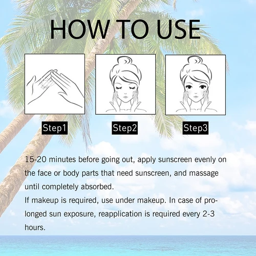 Imagen 2 del producto Protector solar facial Original de 50ml Ultra SPF50 + protector solar corporal antiimperfección antibrillo protector solar fluido Invisible