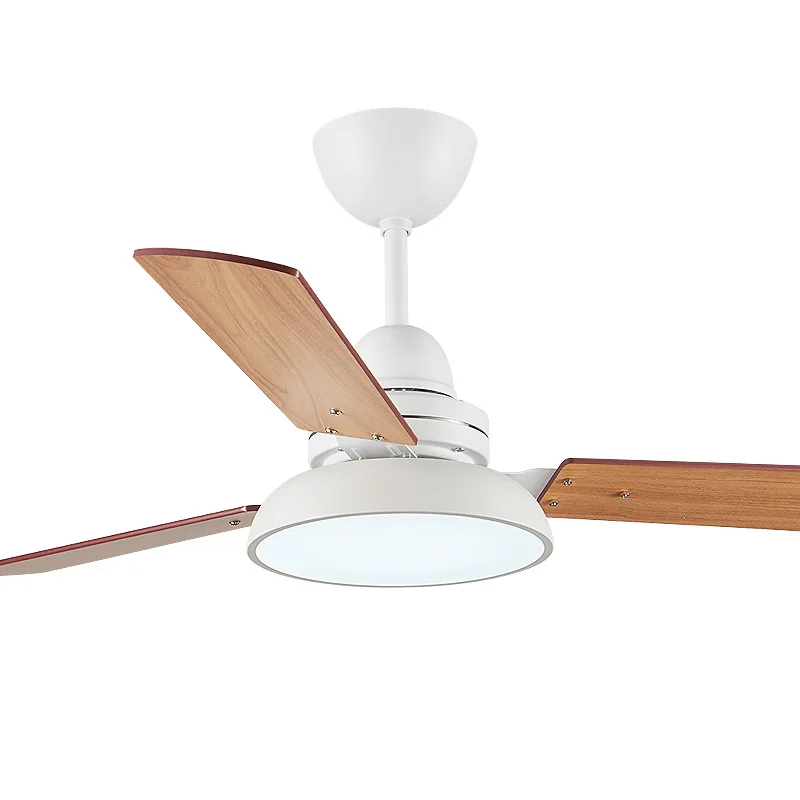 

Simple modern home dining room living room wood leaf silent electric fan light, ceiling fan light