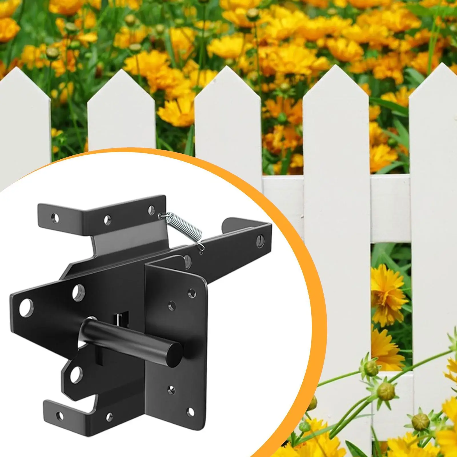 Heavy Duty Self Locking สลักประตูติดตั้งง่ายเหล็กคาร์บอนน้ําหนักอัตโนมัติสําหรับ Shed Garden ลานกลางแจ้งโรงรถ