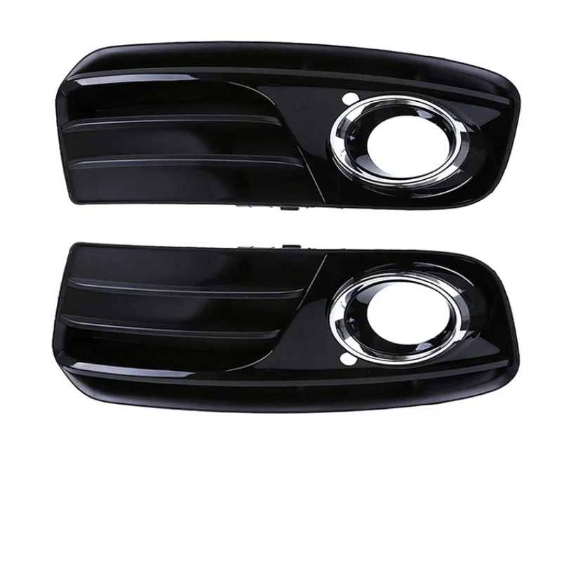 Car Front Bumper Fog Light Lamp Cover Grille Grill Gloss Black Car Accessories Compatible For Audi Q5 13-16 Lower mesh grille