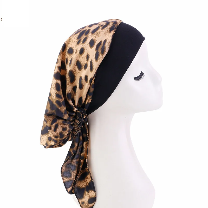 New printed Elastic Women Inner Hijab Hat Muslim Turban Caps Cancer Chemo Caps Bonnet ladies Under Hijab caps Turbante Mujer