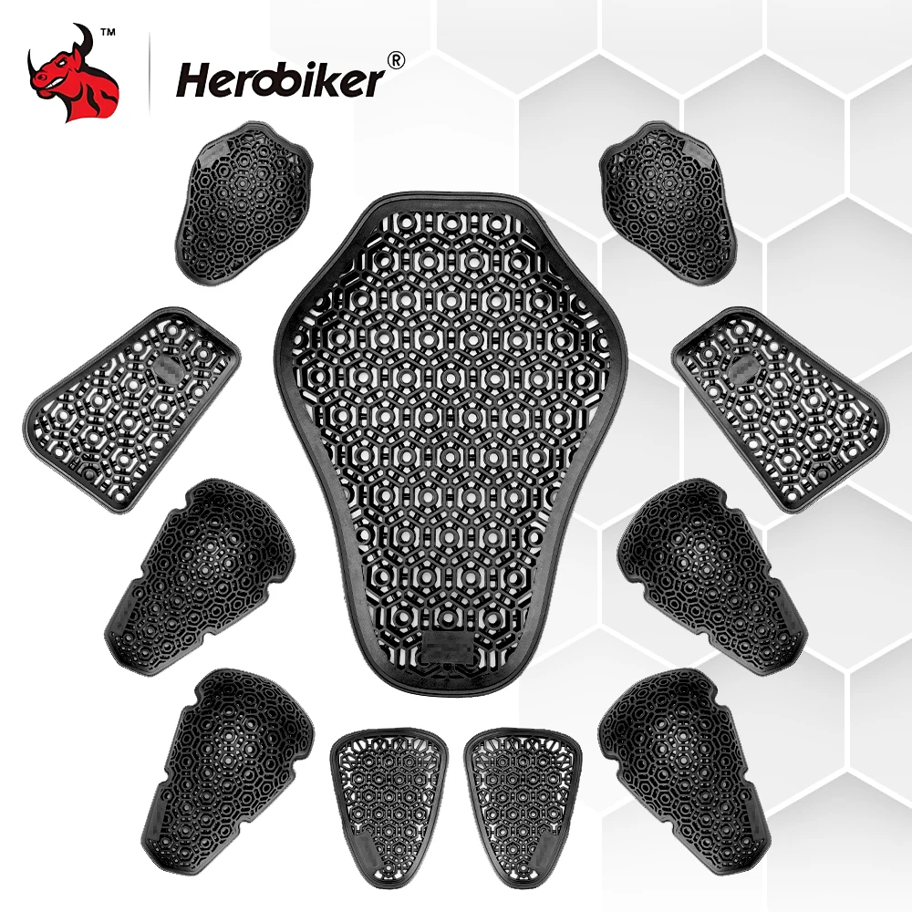 

Черные мотоциклетные бронированные вставки, противоударные накладки для куртки и брюк, сертифицированное CE, уровень 1, защитное снаряжение для езды по бездорожью