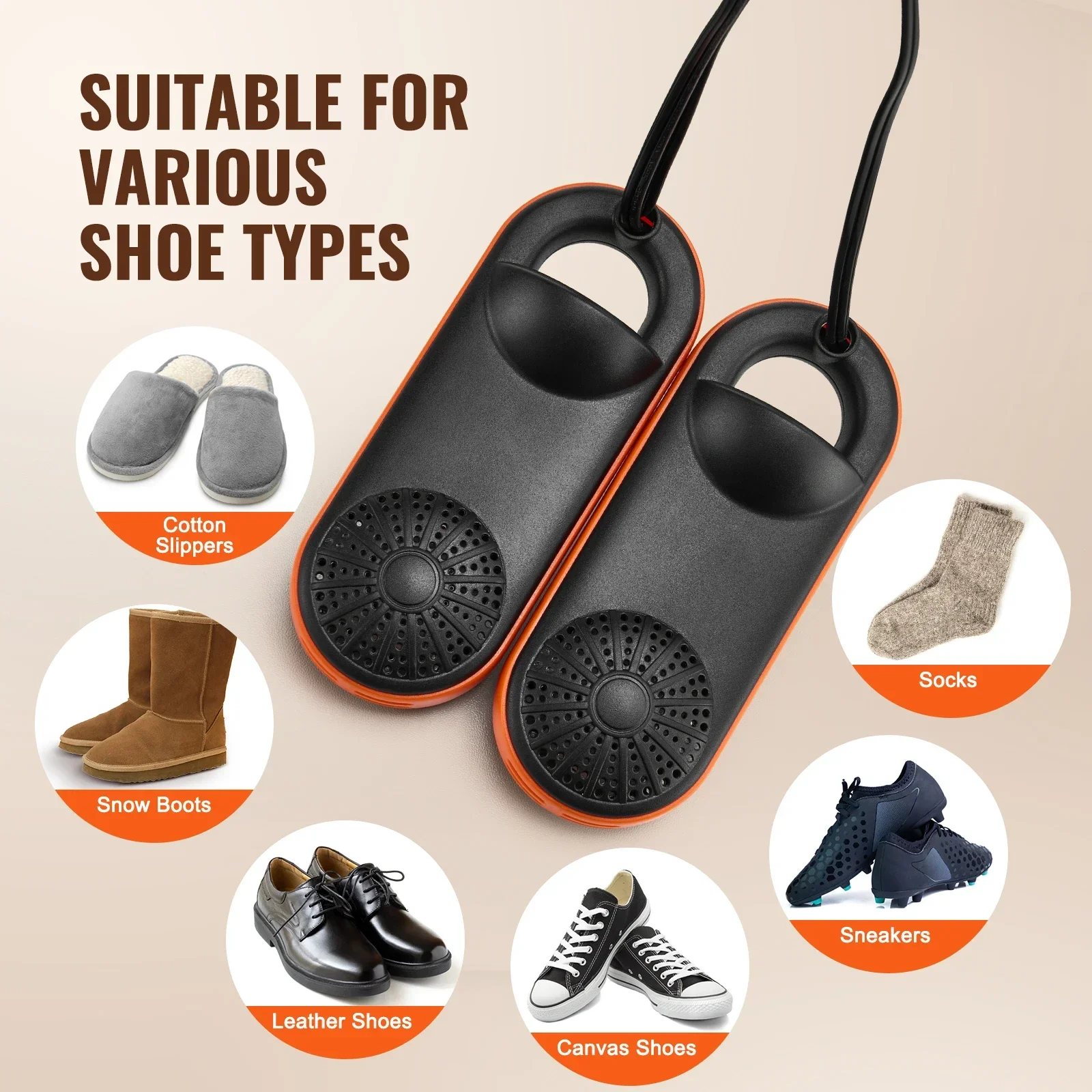 

Portable Footwear Dryers Machine With Auto Temperature Control For Rainy Seasons Winter Travel, Extendable Boot Warmer