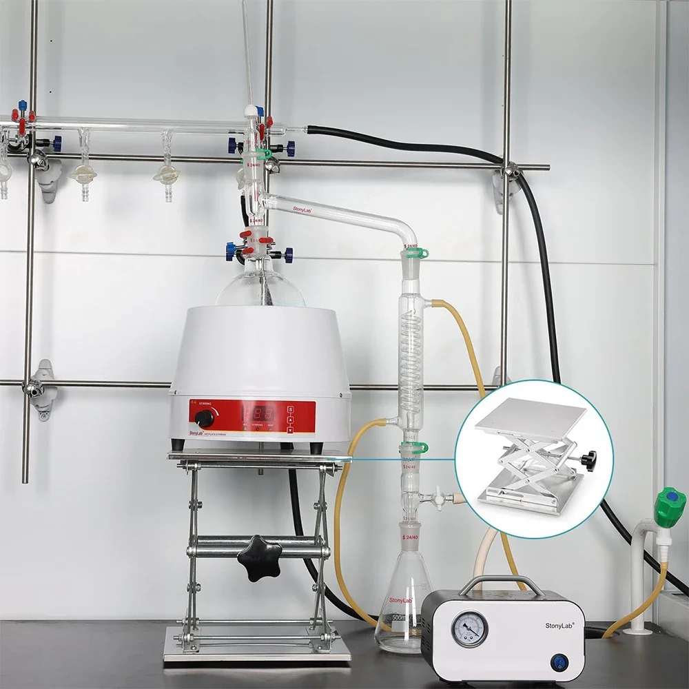 Lab Scissors Jack Stainless Steel Laboratory Support  Platform Lift Stand Table Expandable Height Platform Carpentry Tools