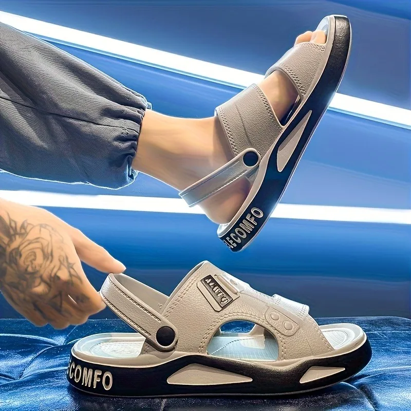 Men EVA Sandals Summer Outdoor Non slip ventilate Beach Slides Lightweight Casual Slippers Wear Resistant Fashion Comfort Shoes