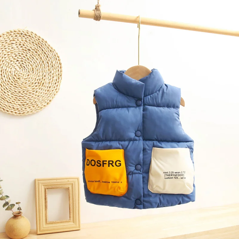 Fashion Boys Girls Warm Vests Coats Autumn Winter New Children Down Waistcoat Kids Clothing Thicken Down Vests Jackets 3-8 Years