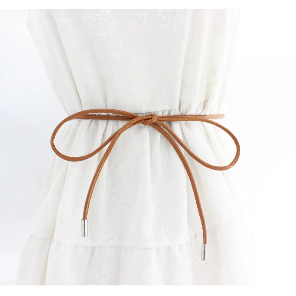 حزام معقود كوري لتزيين الخصر ، إكسسوارات عصرية رفيعة ، طراز كلاسيكي وعصري ، موضة