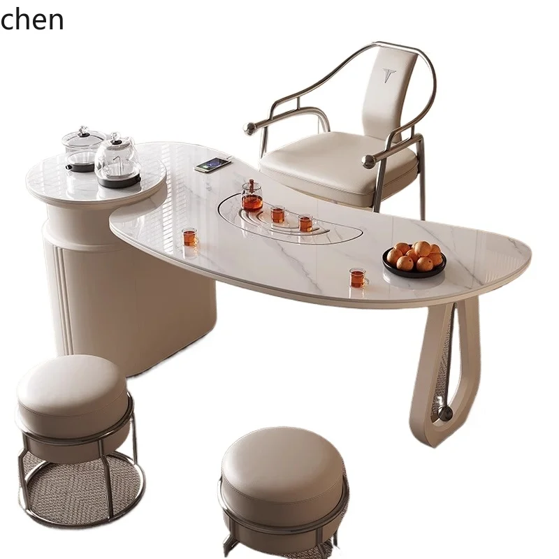 YFY  light luxury modern simple rock slab home balcony cream style tea  combination one-click intelligent water senior sense