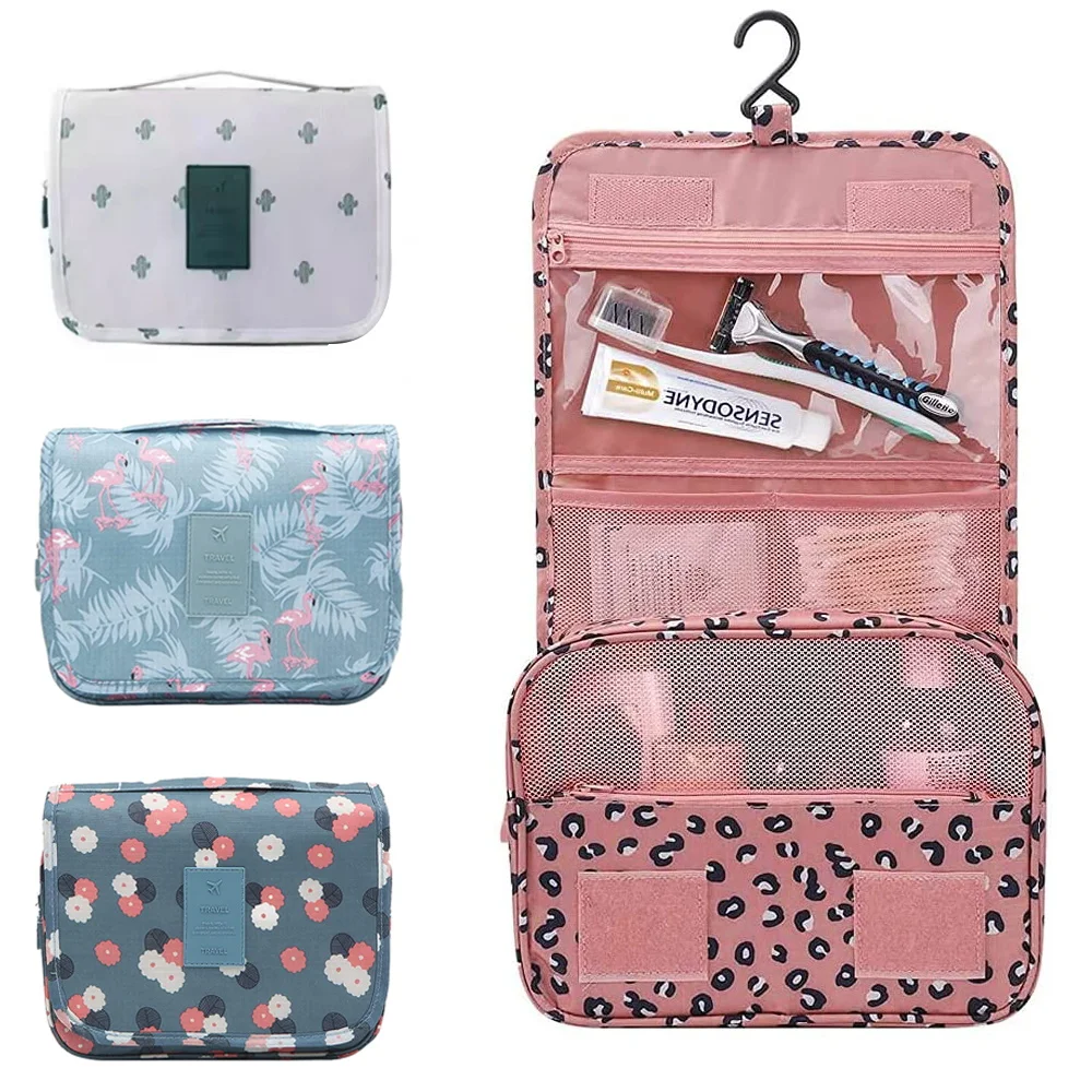 Women Hook Cosmetic Bag Travel Makeup Pouch Waterproof Toiletries Storage Bag Ladies Neceser Make Up Bathroom Wash Bag 2022