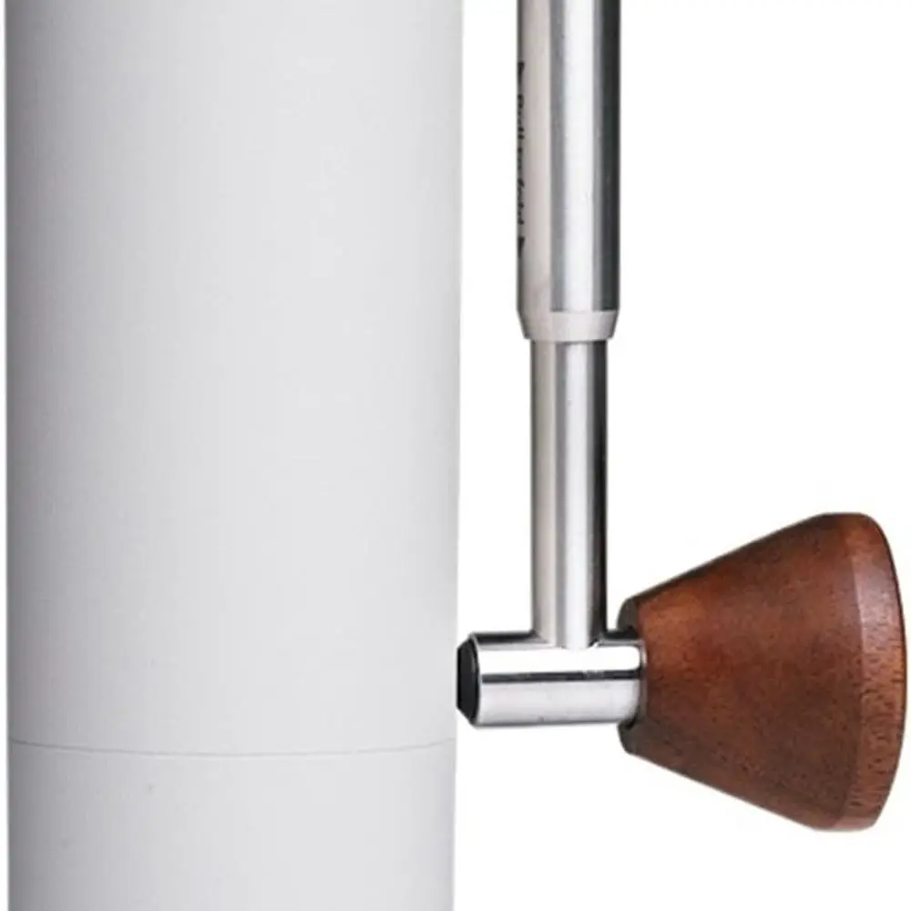 Molinillo de Café Manual de Precisión, Manivela Plegable, Blanco para Fácil Almacenamiento
