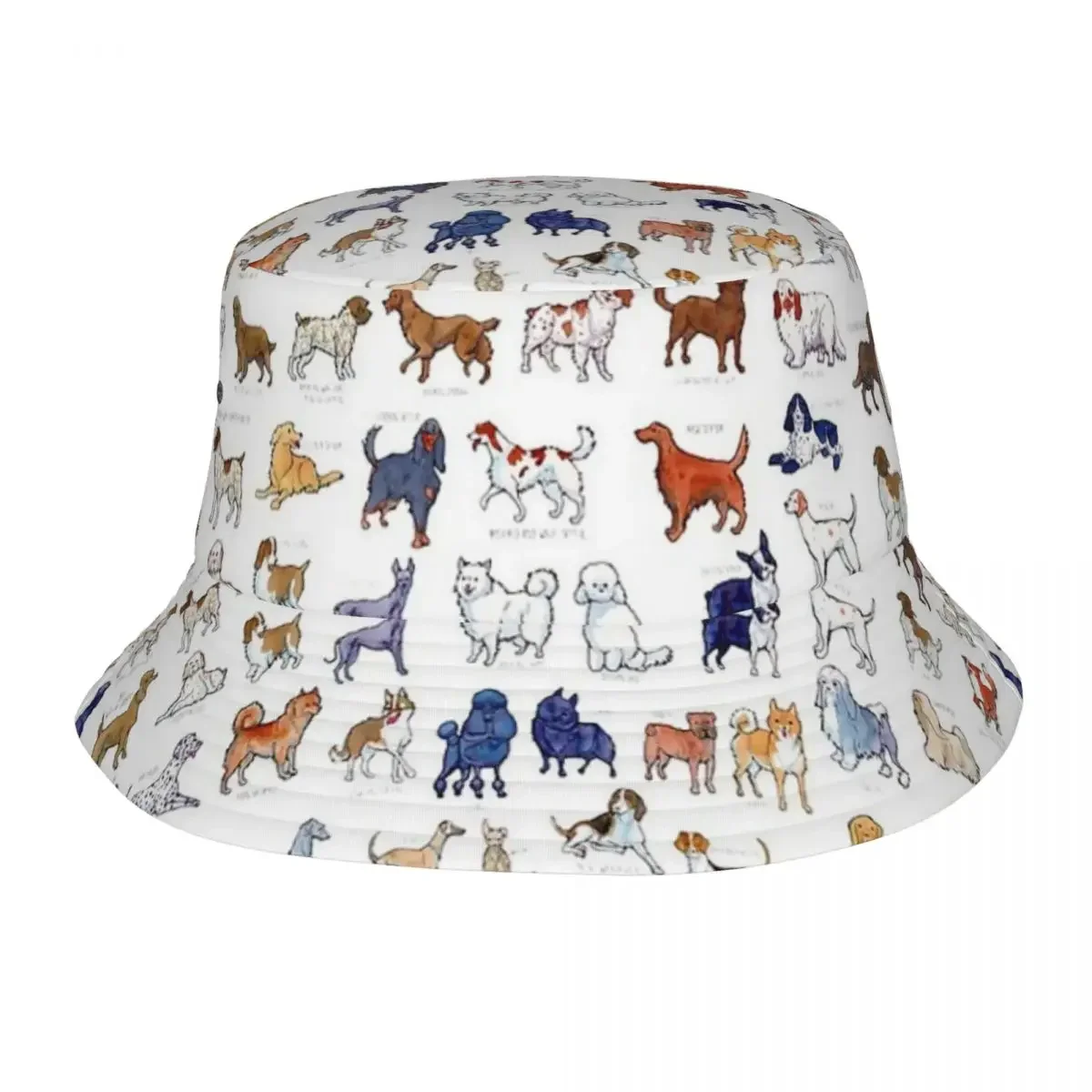 Every AKC Dog Breed Bucket Hat Panama Hat Children Bob Hats Outdoor Autumn Fisherman Hats For Summer Fishing Unisex Caps