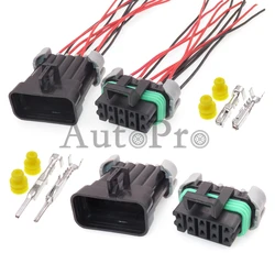 Piezas de enchufe selladas de repuesto para coche, sellos de goma con Terminal y conector de cable, 10 agujeros, 12045808, 12177081, 12065425, 1 Juego
