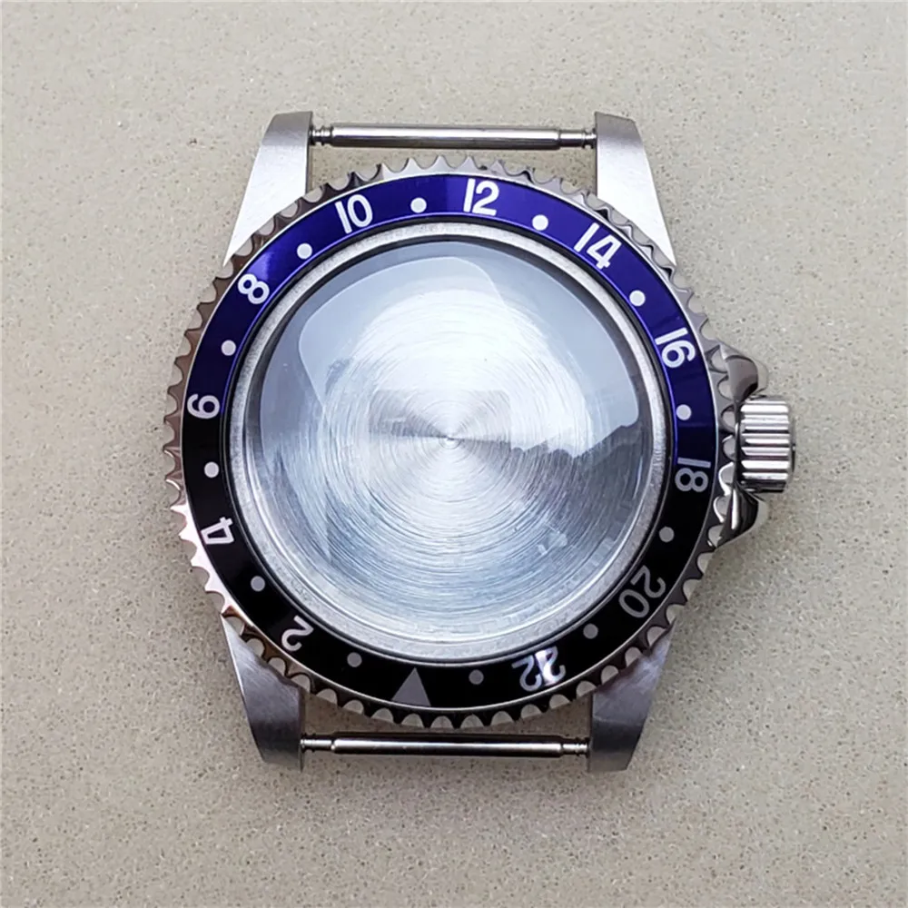 Imagem -04 - Stainless Steel Ver Case para Substituição do Movimento Dual Color Gmt Bezel Sub Anel Shell Crown Guard para Nh35 Nh36 39.5 mm