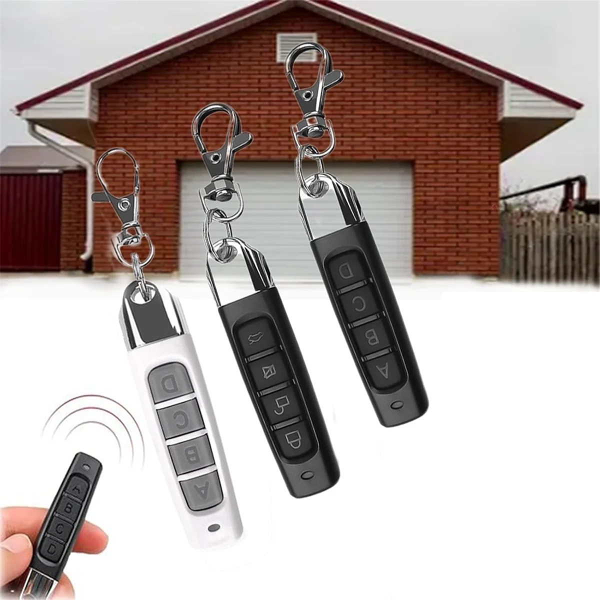 A57G-4-In-1 Remote Control Duplicator for Cars,433mhz Copy Remote Controller,Cloning Key Fob Duplicator Garage,Door Universal
