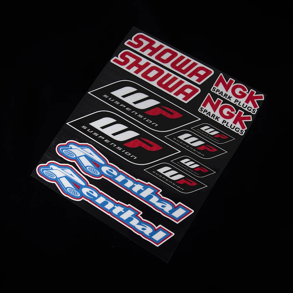 Reflektierende WP Showa Renthal Gabel Aufkleber Suspension Shocker Dämpfer Motorrad Aufkleber für Duke RC KTM 200/390/690 Kawasaki Honda – Detail 1