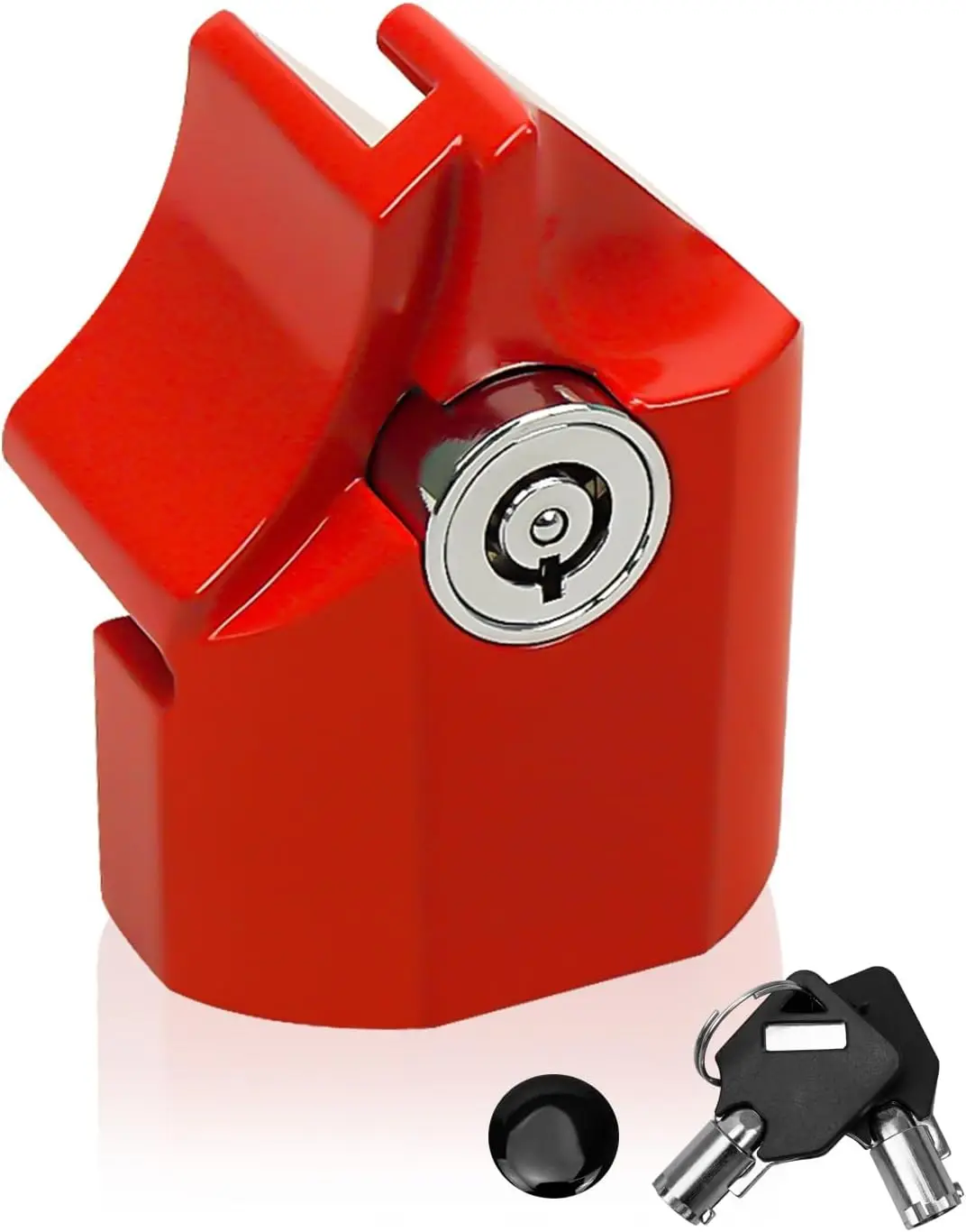 

Universal Truck Tailgate Anti-Theft Lock with Keys, Zinc Alloy Red for Enhanced Security and Easy Installation