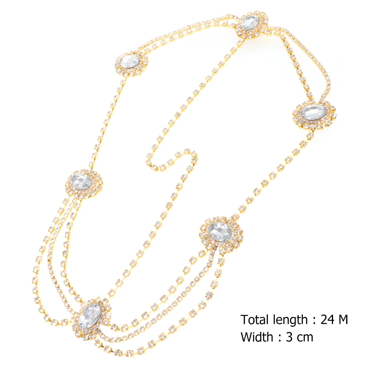 

Sparkling Rhinestone Jewelry For Wedding Party Women Shining Hair Accessory Elegant Bridal Headpiece Head Chain Headpiece
